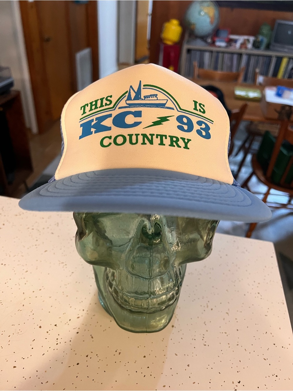 KC 93 Country Trucker Hat - Blue and White